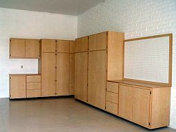 large corner unit garage cabinets combination